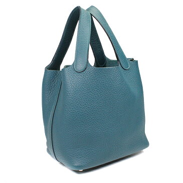 エルメス HERMES ピコタンロックPM ハンドバッグ トリヨンクレマンス コバルト ダークブルー シルバー金具 □P刻印 レディース 【箱】定番 人気 美品 【中古】