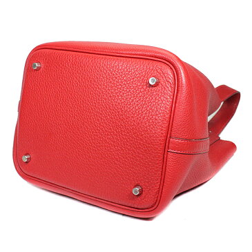 エルメス HERMES ピコタンロックMM ハンドバッグ トリヨンクレマンス ルージュカザック シルバー金具 □Q刻印 レディース 【保存袋】定番 人気 美品 【中古】