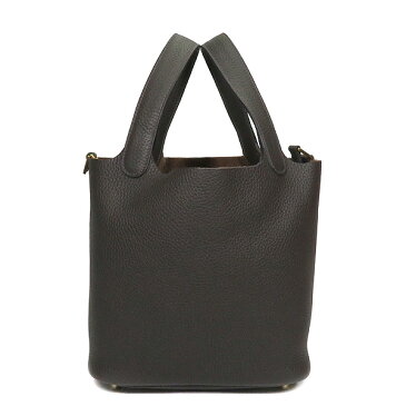 エルメス HERMES ピコタンロックPM ハンドバッグ トリヨンクレマンス エベンヌ バッグ ゴールド金具 D刻印 2019年製 レディース 【箱】定番 人気 美品 【中古】