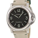 パネライ PANERAI ルミノール ベース PAM00112 P番 黒 メンズ 腕時計手巻き ブラ ...