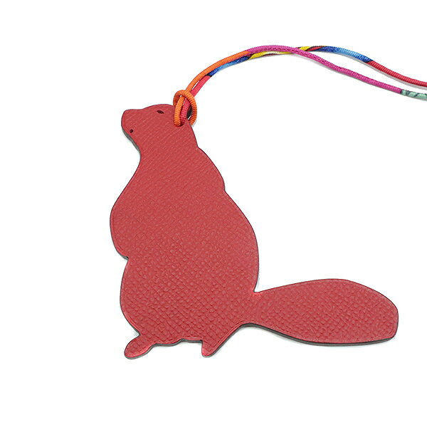エルメス HERMES Petit H プティアッシュ ビーバー チャーム レザー レッドXベージュ バッグチャーム レディース 【箱】定番 人気 美品 【中古】のサムネイル