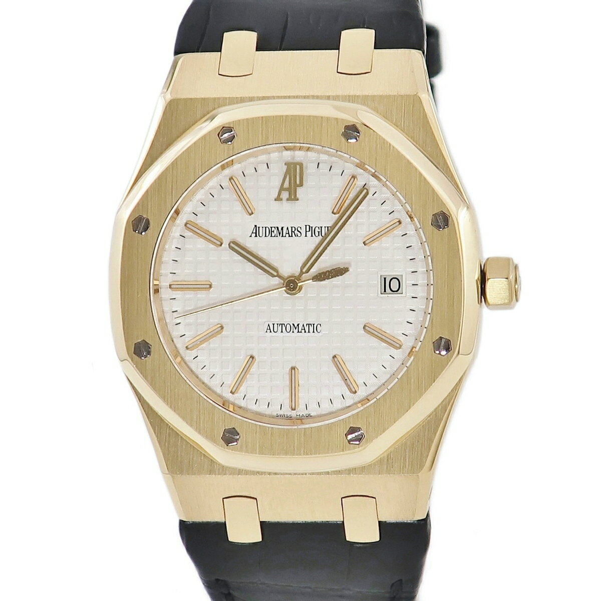 オーデマピゲ AUDEMARS PIGUET ロイヤルオーク 15300BA.OO.D088CR.01 K18YG無垢 八角形 バー タペストリー メンズ 腕時計自動巻き シルバー 【中古】