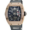 リシャール・ミル RICHARD MILLE トゥールビヨン デュアルタイムゾーン RM003 AF PG K18RG無垢 純正ダイヤ GMT トノウ メンズ 腕時計手巻き グレー 【中古】