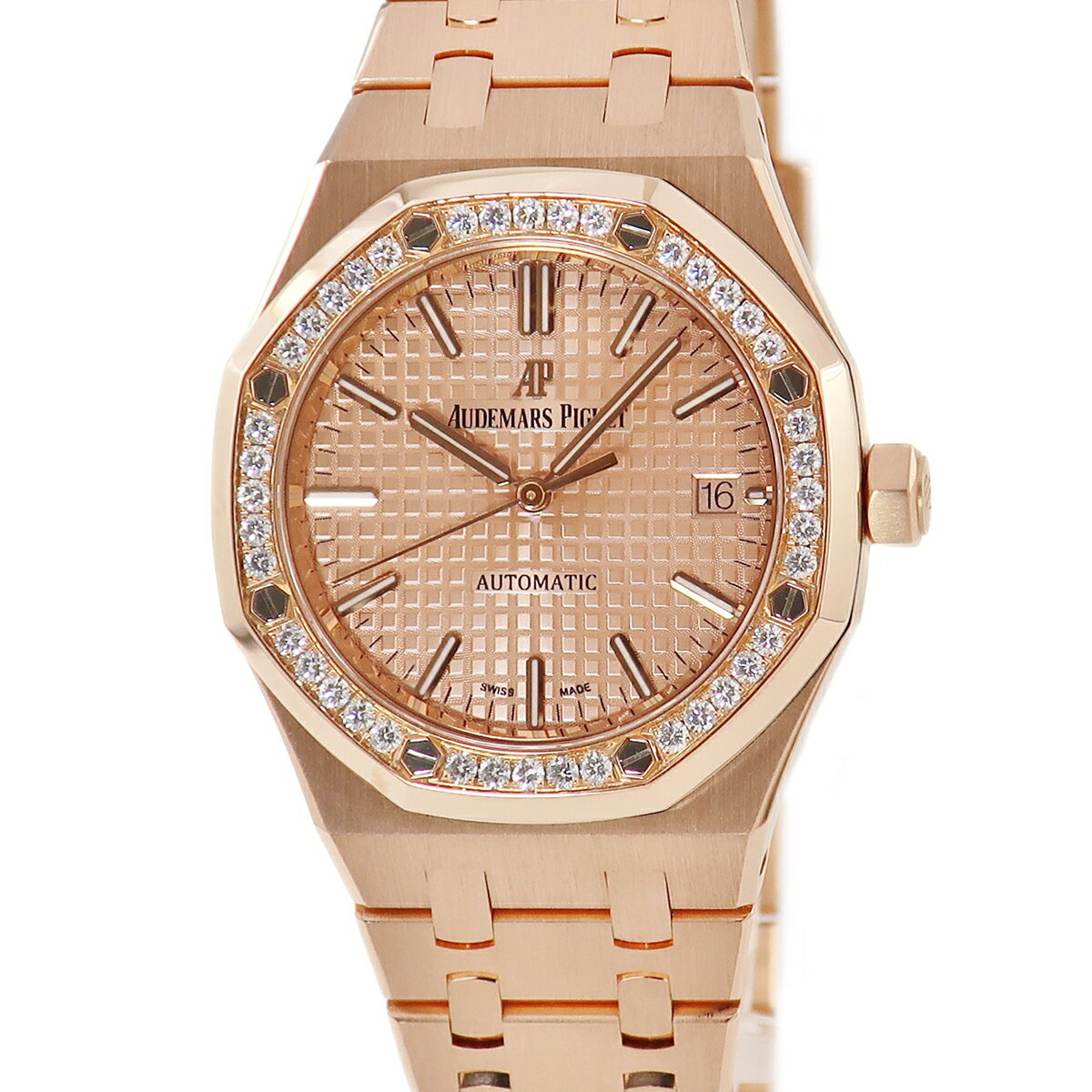 オーデマピゲ AUDEMARS PIGUET ロイヤルオーク 15451OR.ZZ.1256OR.03 K18PG無垢 純正ダイヤ グランドタペストリー メンズ 腕時計自動巻き ゴールド 【中古】