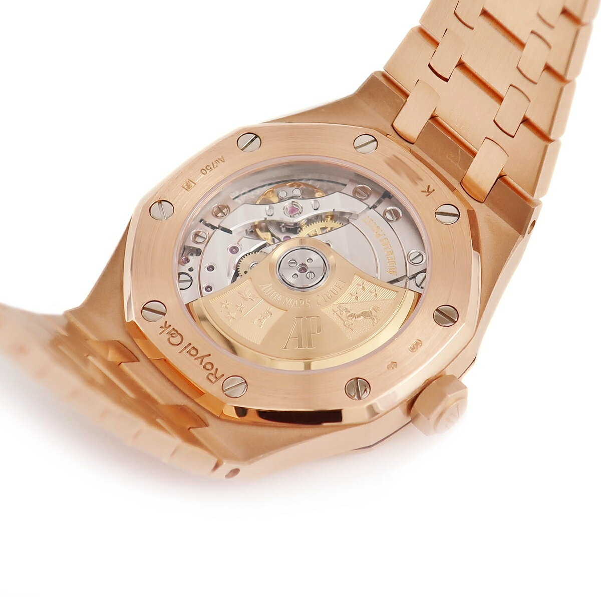 オーデマピゲ AUDEMARS PIGUET ロイヤルオーク 15451OR.ZZ.1256OR.03 K18PG無垢 純正ダイヤ グランドタペストリー メンズ 腕時計自動巻き ゴールド 【中古】