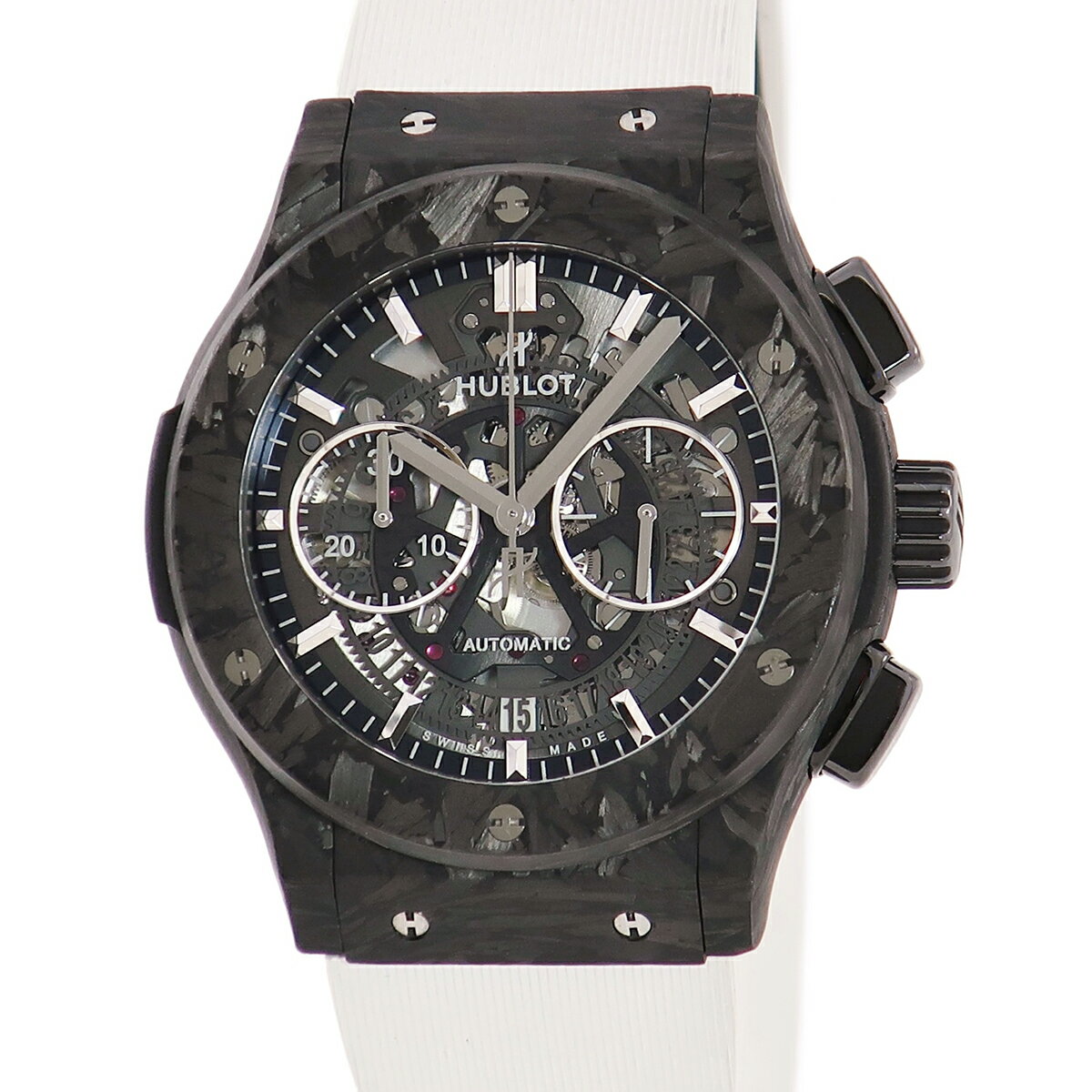 ウブロ HUBLOT クラシックフュージョン アエロクロノ フロステッドカーボン 525.QK.0170.NR.JPN 国内限定 メンズ 腕時計自動巻き グレー 【中古】