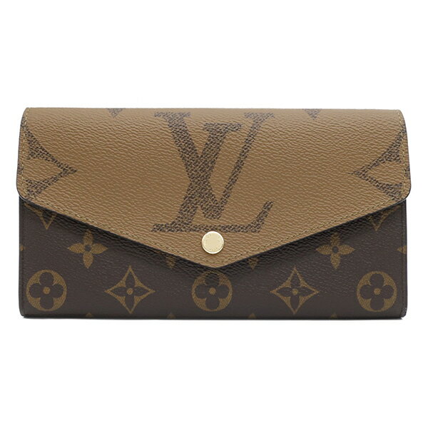 ルイヴィトン LOUIS VUITTON 長財布 ポルトフォイユ サラ モノグラムXリバース 茶 新品 未使用 ゴールド金具 M80726 レディース【箱】 【中古】