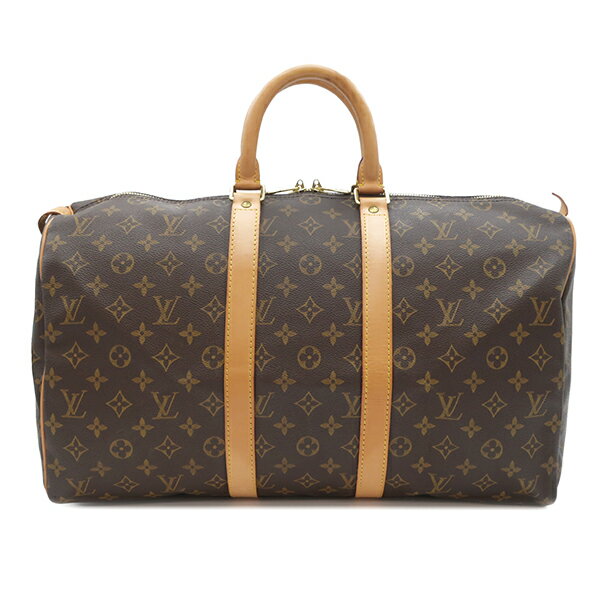 ルイヴィトン LOUIS VUITTON ボストンバッグ キーポル45 モノグラム 茶 ゴールド金具 M41428 メンズ レディース ユニセックス 定番 人気 美品【中古】