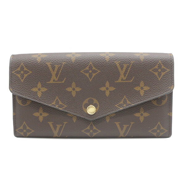 ルイヴィトン LOUIS VUITTON 長財布 ポルトフォイユ・サラ ブラウン 茶 ゴールド金具 M62234 レディース 定番 人気 美品【箱】 【中古】