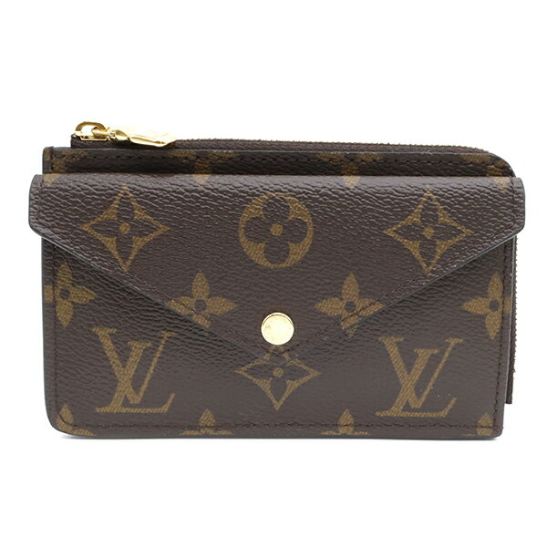 【クーポン利用で最大5万円割引 〜9/10数量限定】 ルイヴィトン LOUIS VUITTON コインケース ポルト カルト レクト ヴェルソ モノグラム 茶 黒 フラグメントケース カード入れ キーフック ゴールド金具 M69431 メンズ レディース 定番 人気 美品【箱】 【中古】