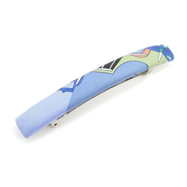 エルメス HERMES エクリプス バレッタ シルク メタル ヘアアクセサリー 小物 H シルバー金具 レディース 【箱】 【中古】のサムネイル