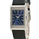 ジャガールクルト JAEGAER LECOULTRE レベルソ トリビュート スモールセコンド Q3978480 回転 青 バー 角型 メンズ レディース 腕時計手巻き ブルー 【中古】