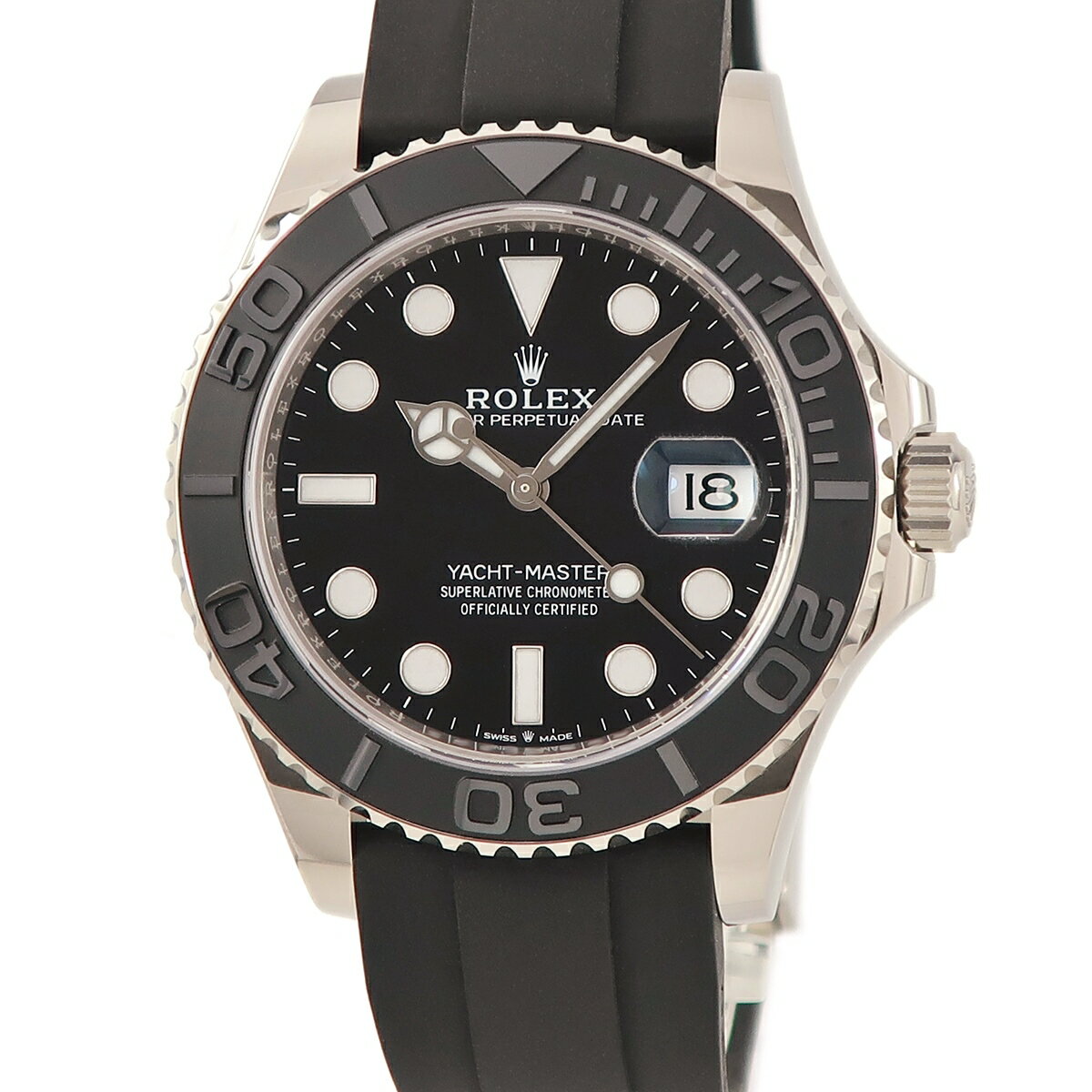 ロレックス ROLEX ヨットマスター 42 226659 未使用 ランダム番 K18WG無垢 黒 メンズ 腕時計自動巻き ブラック 【中古】