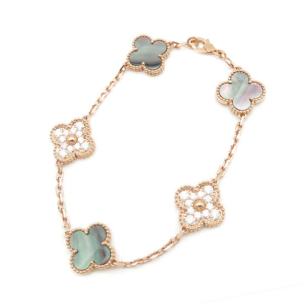 ヴァンクリーフアーペル Van Cleef & Arpels ブレスレット ヴィンテージ アルハンブラ K18PG ダイヤモンド マザーオブパール ローズゴールド ピンクゴールド金具 VCARP2R100 レディース 【箱】定番 人気 美品 【中古】のサムネイル