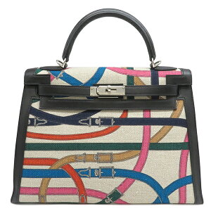 【ポイント10倍 4/27 10時まで】 エルメス HERMES 2WAYバッグ スイフト トワルドゥキャンプ マルチカラー シルバー金具 A刻印 【保存袋】【中古】