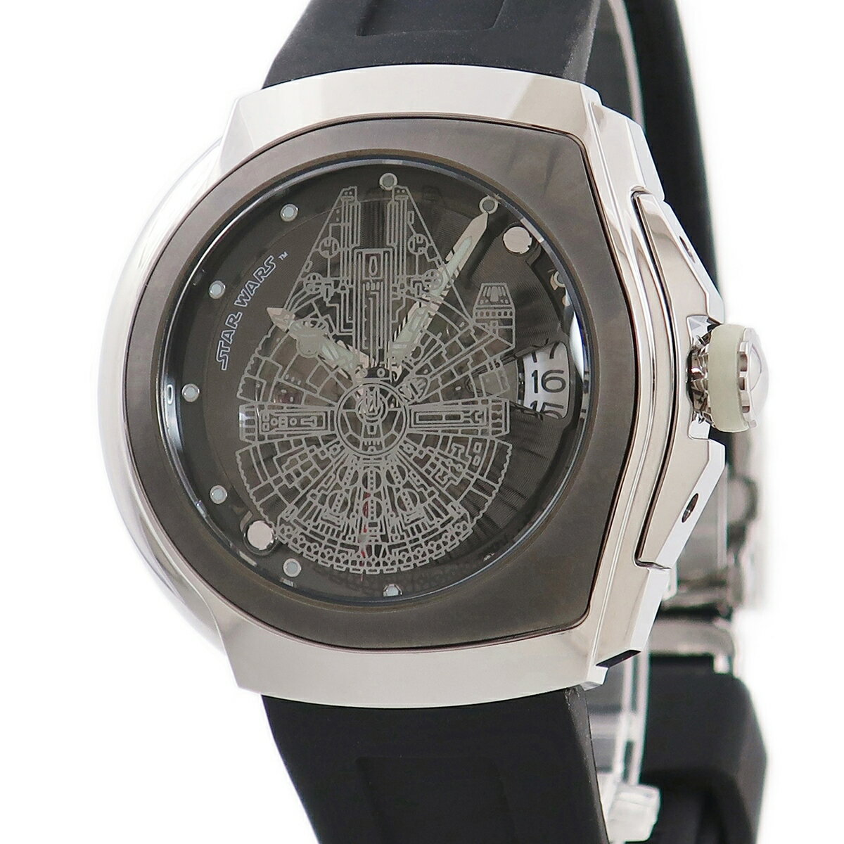 ジーエスエックス GSX スターウォーズコレクション ミレニアムファルコンモデル GSX400SWS-1 新品 限定 メンズ 腕時計自動巻き シルバー 【中古】