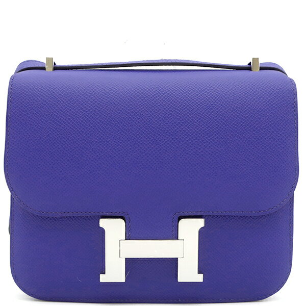 【ポイント2倍 8/27 10時まで】 エルメス HERMES コンスタンスミニ 3 ショルダーバッグ ヴォーエプソン ブルーフランス 青 シルバー金具 U刻印(2022年製) レディース 【箱】定番 人気 美品 【中古】のサムネイル