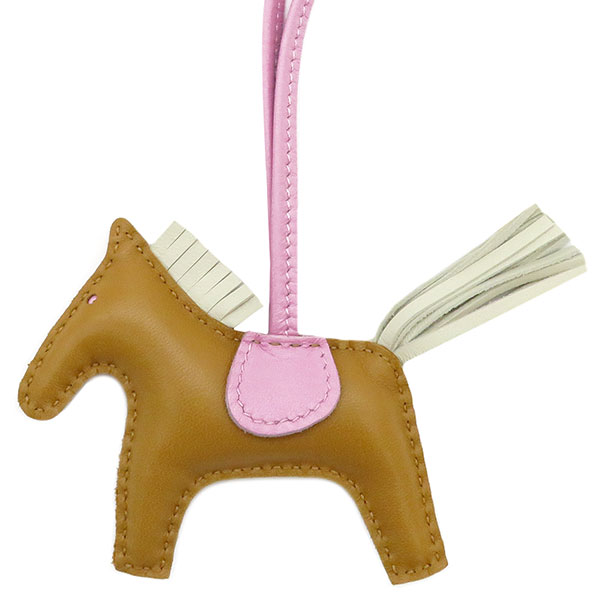 エルメス HERMES ロデオPM バッグチャーム アニューミロ セサミ×モーヴシルベストル×クレ 馬モチーフ 茶 ピンク 白 Z刻印(2021年製) レディース 【箱】定番 人気 美品 【中古】のサムネイル