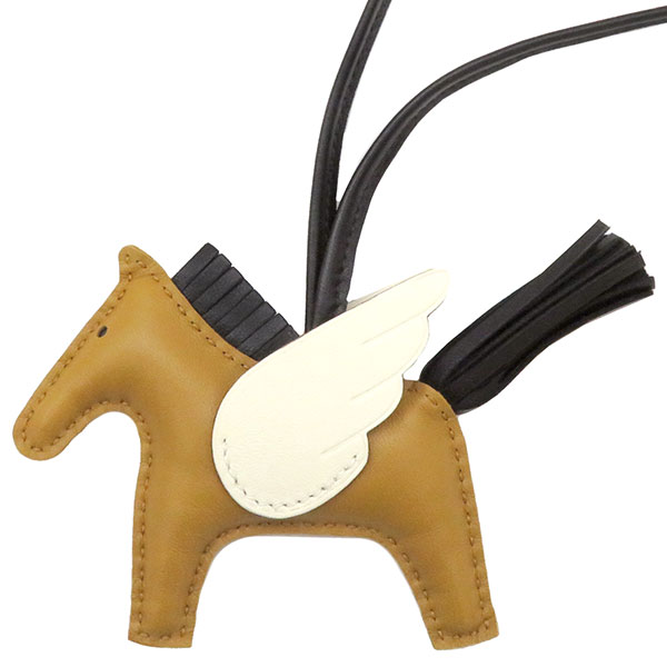 エルメス HERMES ロデオPM ペガサス バッグチャーム アニューミロ セサミXナタXブラック 茶 白 黒 レディース 【中古】のサムネイル