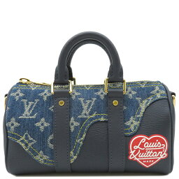 【ポイント10倍 4/24 20時から】 ルイヴィトン LOUIS VUITTON 2WAYバッグ モノグラムデニム トリヨンレザー ゴールド金具 NIGOコラボ LVスクエアード M81011 【保存袋】【中古】