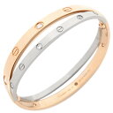 カルティエ Cartier ブレスレット LOVE ラブブレス K18PG K18WG ダイヤモンド ピンクゴールドXホワイトゴールド 750 18K 18金 RG WG 12P #17 レディース 【保証書】定番 人気 美品 【中古】