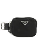 【ポイント10倍 4/27 10時まで】 プラダ PRADA ベルト レザー ブラック #75 シルバー金具 黒 革ベルト 1CM237 【保存袋】【中古】