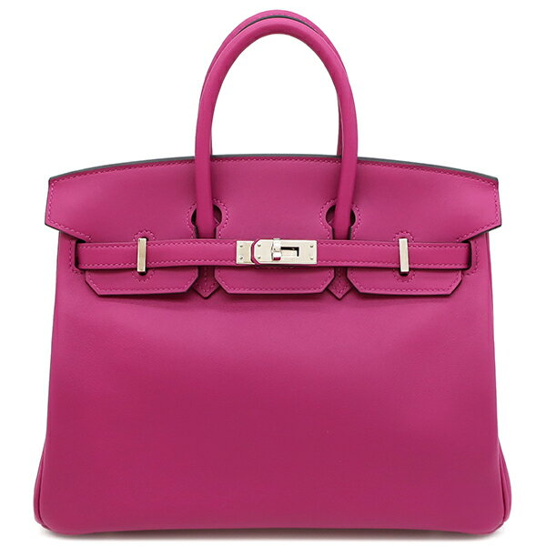 エルメス エルメス バーキン25 ハンドバッグ ヴォースイフト ローズパープル 赤紫 シルバー金具 C刻印 レディース 【保存袋】定番 人気 美品 【中古】のサムネイル