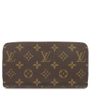 ルイヴィトン LOUIS VUITTON 長財布 モノグラムキャンバス ゴールド金具 茶 ラウンドファスナー M42616 RFID 【箱】【中古】