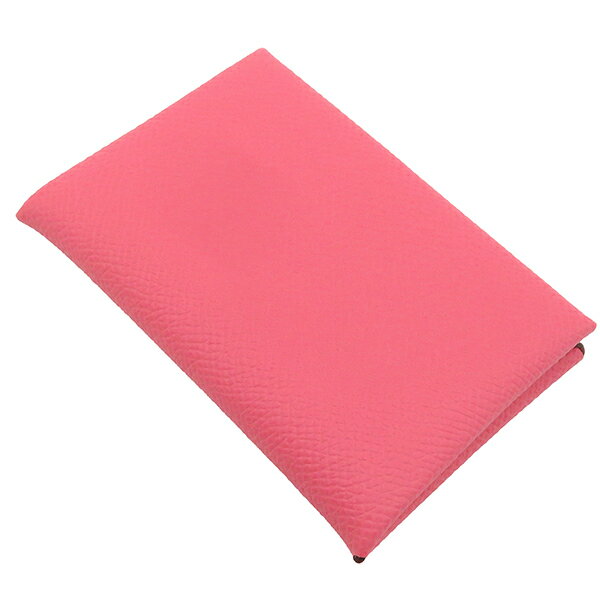 エルメス HERMES カルヴィ カルヴィ カードケース ヴォーエプソン ローズアザレ 新品 未使用 シルバー金具 B刻印（2023年製） - レディース 【箱】 【中古】