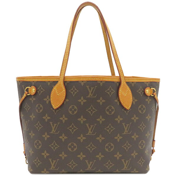 ルイヴィトン LOUIS VUITTON トートバッグ ネヴァーフル PM モノグラムキャンバス モノグラム ゴールド金具 茶 ポーチ付き M40155 AR2165 【保存袋】【中古】