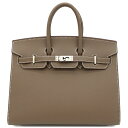 【全品ポイント2倍 4/1限定】 エルメス HERMES バーキン25 バーキン ハンドバッグ ヴォーエプソン エトゥープ グレージュ シルバー金具 U刻印（2022年製） レディース 【箱】定番 人気 美品 【中古】