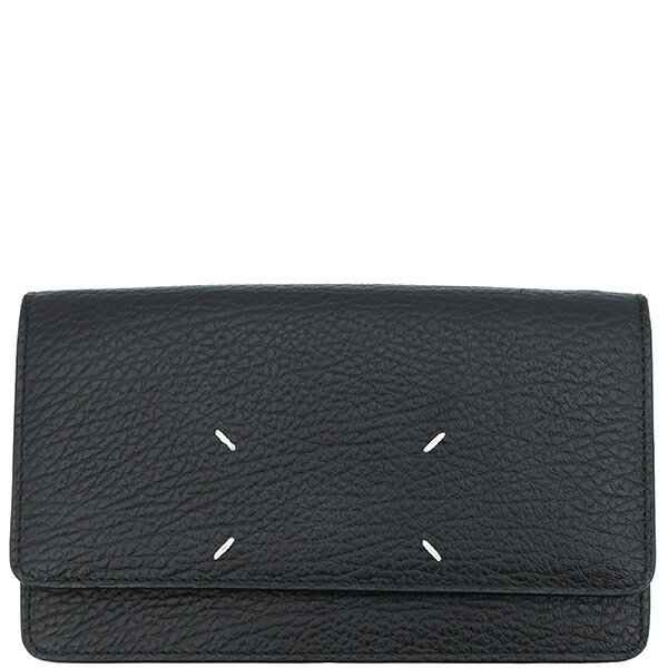 メゾン マルタン マルジェラ MAISON MARTIN MARGIELA チェーンウォレット 4ステッチ チェーン ウォレット グレインカーフレザー ブラック シルバー金具 ナンバリングロゴ 黒 SA3UI0008P4455T8013【中古】のサムネイル