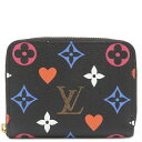 【最大3万円割引クーポン数量限定 5/3まで】 ルイヴィトン LOUIS VUITTON コインケース ジッピー コインパース ゲームオンキャンバス ブラック ゴールド金具 黒 小銭入れ トランプ M80305 SN4210/RFID【中古】