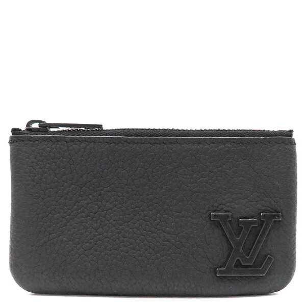 ルイヴィトン LOUIS VUITTON コインケース ポシェット・クレ アエログラム・レザー ブラック マットブラック金具 黒 M81031 RFID【中古】