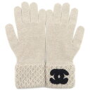 【最大3万円割引クーポン数量限定 5/3まで】 シャネル CHANEL 手袋 ココマーク カシミヤ ベージュ【中古】