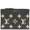 ルイヴィトン LOUIS VUITTON ポーチ デイリーポーチ モノグラムアンプラント ブラック×ベージュ ゴールド金具 黒 ベージュ クラッチ M81292 RFID 【保存袋】【中古】