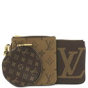 ルイヴィトン LOUIS VUITTON ポーチ ポシェット・トリオ モノグラムキャンバス モノグラム ゴールド金具 茶 3つセット M68756 RFID/TJ0230 【保存袋】【中古】