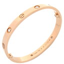 カルティエ Cartier ブレスレット LOVE ラブブレス ハーフダイヤ 4Pダイヤ K18PG ダイヤモンド ピンクゴールド 16 750PG 18K 18金 B6069916【中古】