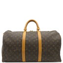 ルイヴィトン LOUIS VUITTON ボストンバッグ キーポル 50 モノグラムキャンバス モノグラム ゴールド金具 茶 パドロック/鍵/ネームタグ/ポワニエ欠品 M41426 FL1000【中古】