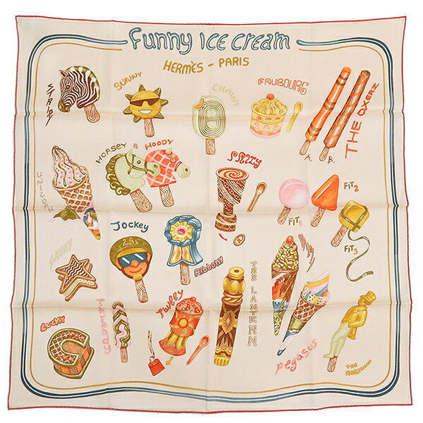 エルメスカレ70 Funny ice creamの巻き方 3種 | ゆきこ:1、2、3年目 エルメスカレ70 Funny ice creamの巻き方 3種 | ゆきこ:1、2、3年目