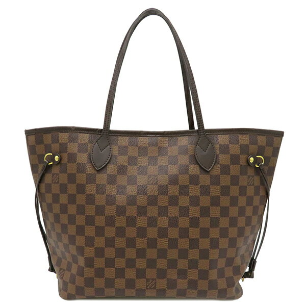  ルイヴィトン LOUIS VUITTON トートバッグ ネヴァーフル MM ダミエキャンバス スリーズ ゴールド金具 茶 赤 N41358 DR2194 