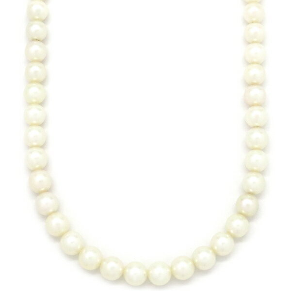 【最大3万円割引クーポン 数量限定 5/16 2時まで】 ミキモト MIKIMOTO ネックレス パールネックレス パール K14WG パールホワイト シルバー金具 MIKIMOTO 真珠 【箱】【中古】