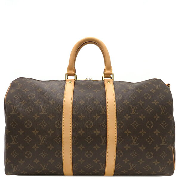 【2%OFF &最大3万円割引クーポン数量限定】 楽天スーパーセール ルイヴィトン LOUIS VUITTON ボストンバッグ キーポル バンドリエール 45 モノグラムキャンバス モノグラム ゴールド金具 茶 M41418 FL0073【中古】