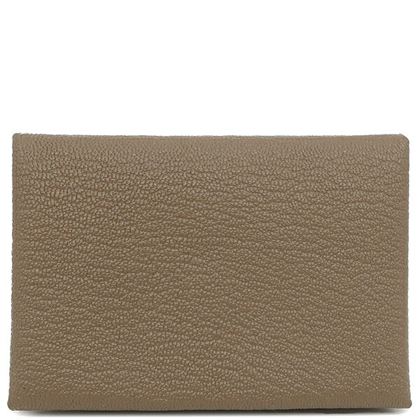 エルメス HERMES カードケース カルヴィ デュオ シェーブル エトゥープ シルバー金具 新品 未使用 グレージュ U刻印（2022年製） 【箱】【中古】のサムネイル