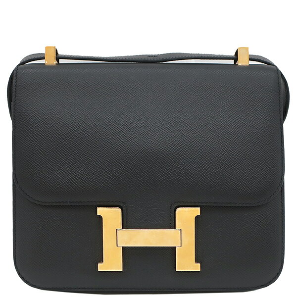 【ポイント2倍 6/22 20時から】 エルメス HERMES ショルダーバッグ コンスタンス 24 ヴォーエプソン ブラック ゴールド金具 黒 A刻印 【箱】【中古】のサムネイル