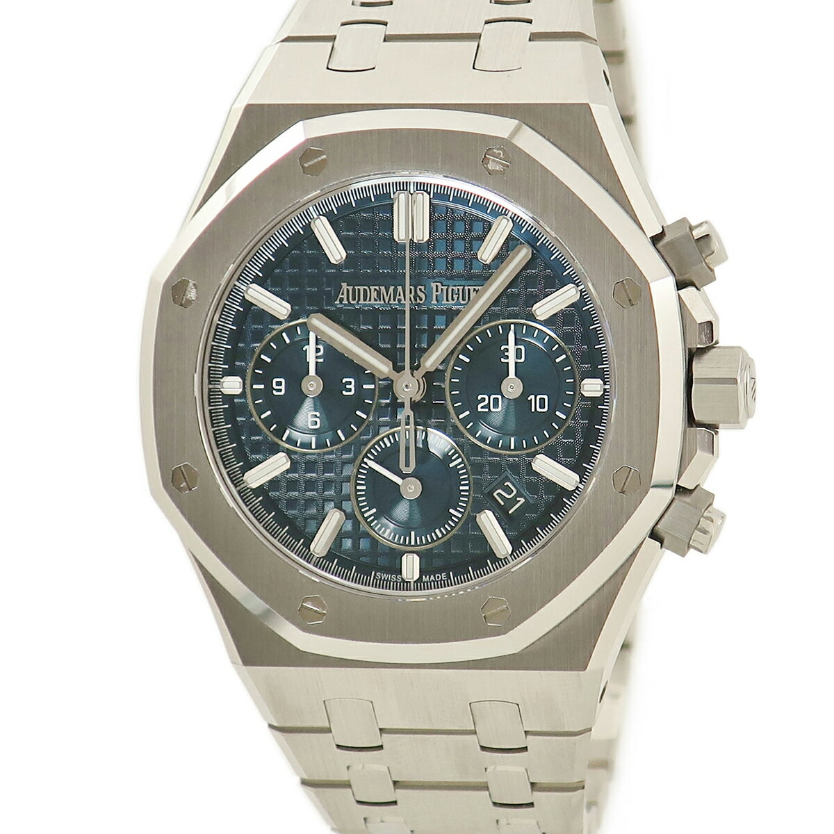 オーデマピゲ AUDEMARS PIGUET ロイヤルオーク クロノグラフ 26715ST.OO.1356ST.01 青 八角形 メンズ 腕時計自動巻き ブルー 【中古】