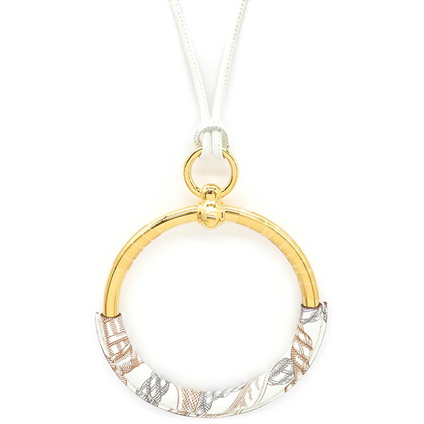 エルメス HERMES ネックレス ループグラン ペンダント デッラ カヴァッレリア ヴォースイフト GP ホワイトXマルチカラー ゴールド金具【中古】のサムネイル