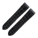 \最大3万円割引クーポン数量限定5/1-5/3/ オーダー品 未使用 汎用 他社製 ベルト ストラップ 替え Dバックル用 20mm 黒 メンズ 腕時計 【中古...