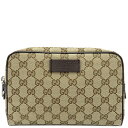 \最大3万円割引クーポン数量限定5/1-5/3/ グッチ GUCCI ボディバッグ GG ウエストバッグ GGキャンバス レザー ベージュ×ダークブラウン シル...