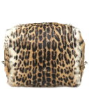 ジバンシイ GIVENCHY ショルダーバッグ パンドラ スモール フェイクファー レザー ブラック×ナチュラル シルバー金具 ヒョウ柄 【保存袋】【中古】